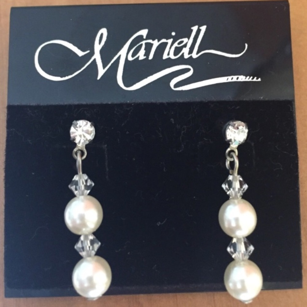 Mariell Bridal Pearl Earrings